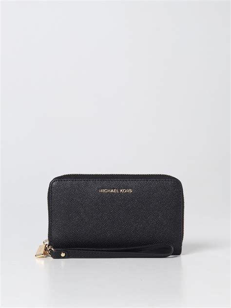 michael kors mott wallet black|Michael Kors Wallet with strap.